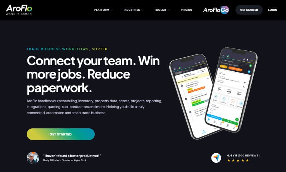 AroFlo field service management app